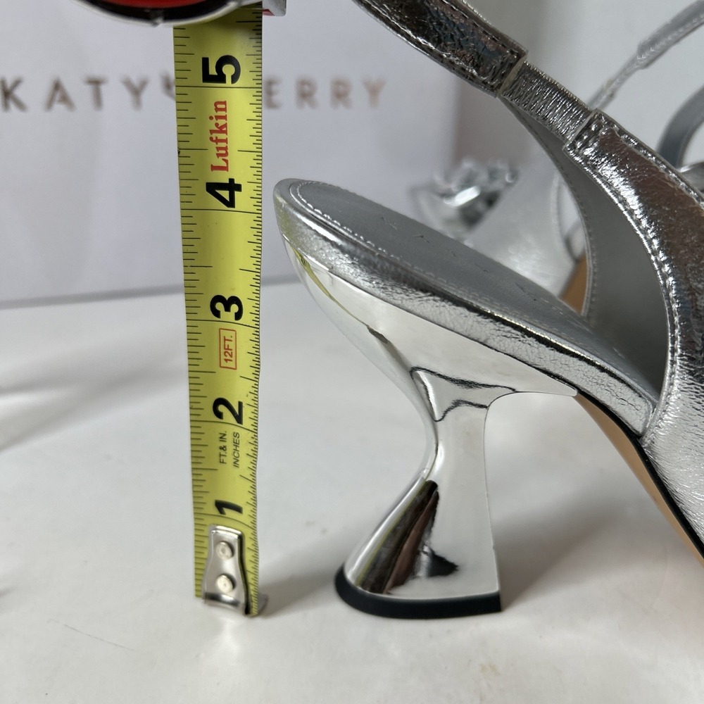 Katy Perry Laterr High Flower Silver Sz‎ 10 - Picture 8 of 10